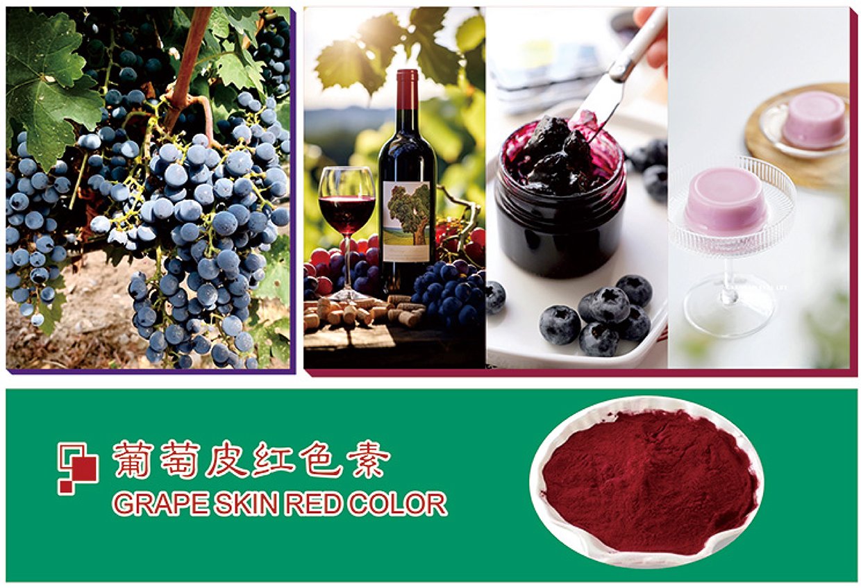 Grape Skin Red Anthocyanin Extract natural red food color powder