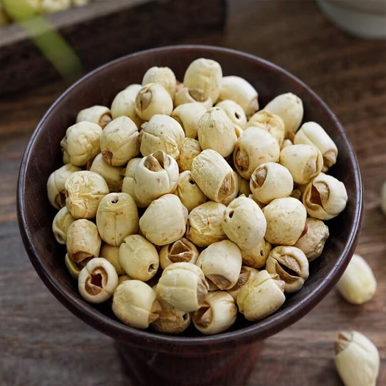 Lotus seed nutrition profile showing plant protein, amino acids, fiber, and essential minerals